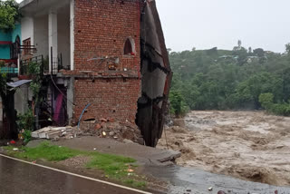 Heavy rain in Himachal Pradesh's Dharamsala led to a flash flood in the Bhagsu Nag area
