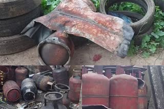 One injured in cylinder explosion at illegal gas godown in kollam  അനധികൃത ഗ്യാസ് ഗോഡൗണിൽ സിലിണ്ടർ പൊട്ടിത്തെറിച്ച് ഒരാൾക്ക് പരിക്ക്  illegal gas godown in kollam  cylinder explosion  One injured in cylinder explosion  കൊല്ലം വാര്‍ത്ത  kollam news  ഗ്യാസ് വില വര്‍ധനവ്  Gas price hike  കുണ്ടറ പേരയത്ത് അനധികൃത ഗ്യാസ് ഗോഡൗണ്‍  Unauthorized gas godown at Kundara Perayam