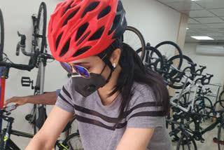 Trisha picks up cycling as new hobby