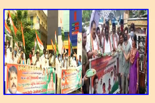 Congress statewide protests on petrol price