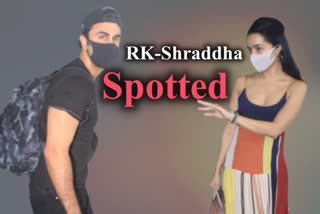 ranbir kapoor shraddha kapoor spotted