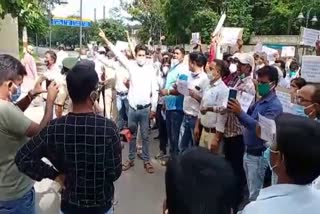 protest of candidates on high school teacher appointment case in ranchi