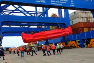 Rail engine crashes during lifting operation at Adani port