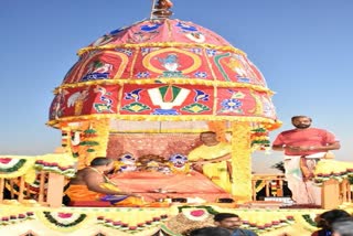 Rath Yatra celebration in Hindu Temple & Cultural Center of Kansas City of USA