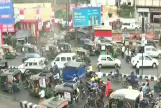 people troubled by road jam