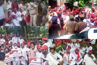 सपा नेताओं का प्रदर्शन, noida ghaziabad news
