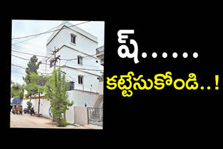 building construction in setback space at guntur