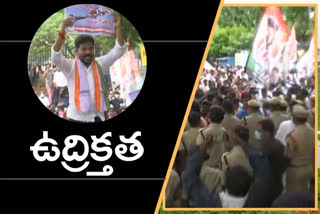 Tension in Chalo Raj Bhavan called by telangana Congress