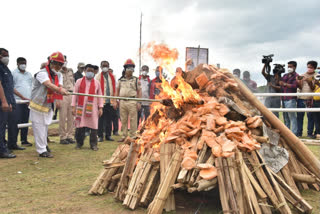 Drugs are burned at diphu