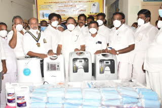 minister ragupathi provides medical requirements at pudhukottai