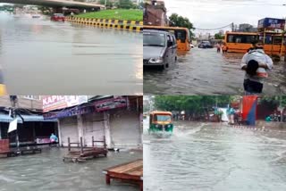 due to heavy rain in delhi  Water Logging problem created