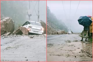 mandi-kullu-national-highway-closed-due-to-landslide-near-7-mile