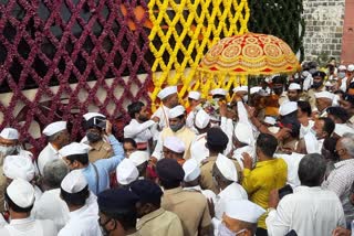 sant tukaram maharaj palkhi left for pandharpur