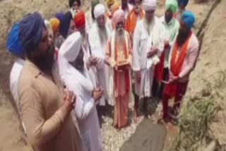 Construction work of new Darbar Sahib of Gurdwara Sahib started at village Sehbajpura