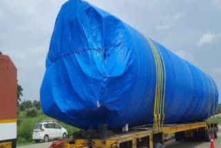 Jumbo Oxygen Tank arrive Nagpur