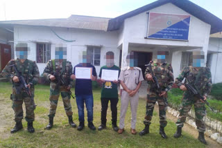 two NSCN extrimist surrenders infront of Assam rifles in Arunachal