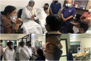 siddaramaih and dk shivakumar visit manglore hospital