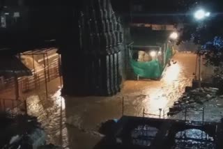 Bhimashankar temple surrounded by flood waters pune