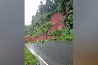 Hill collapse at Arebail ghat