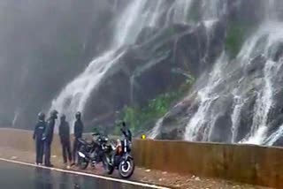 Heavy rain in charmadi ghat