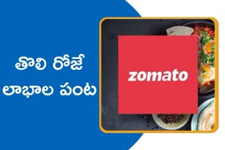 Zomato Shares in huge profits