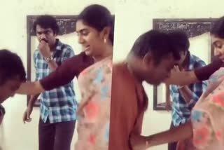 vinay fort shared video of nimisha sajayan from malik location  vinay fort  nimisha sajayan  malik movie  malik  അപ്പനെ തല്ലി തരിപ്പണമാക്കുന്ന പെങ്ങൾ  നിമിഷ സജയന്‍റെ രസകരമായ വീഡിയോ പങ്കുവച്ച് വിനയ് ഫോർട്ട്  നിമിഷ സജയൻ  വിനയ് ഫോർട്ട്  മാലിക്