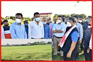 Minister Atul Borah visited paddy field of Dibrugarh