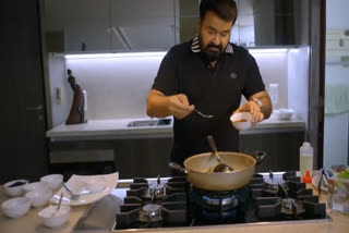 mohanlal  special chicken curry  viral video  mohanlal news  മോഹൻലാൽ വാർത്ത  സ്പെഷ്യൽ ചിക്കൻ കറി