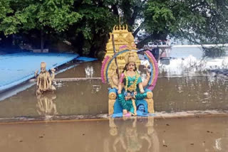 gandi pochamma temple dumped in water