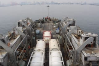INS Iravat reached to indonesia from india with covid relief supplies