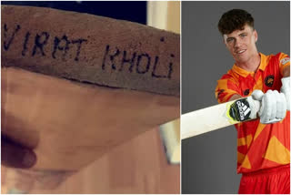 Finn Allen use bat with Virat Kohli name