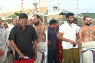 movie actors visits srivari temple