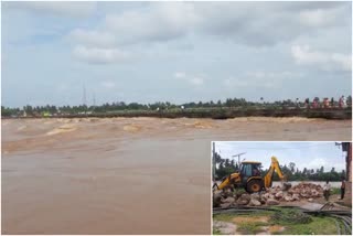 Landslide near Barrage