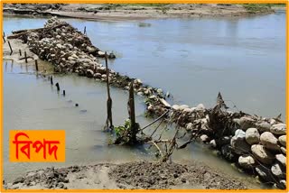 Severe threat to Baralia river bridge in Rangia