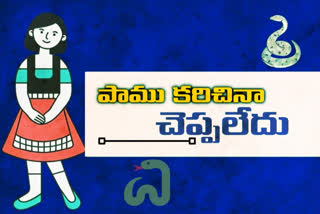 child died with snake byte at badhradri kothagudem