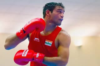 BOXER ASHISH KUMAR LOST TO ERBIEKE TUOHETA OF CHINA