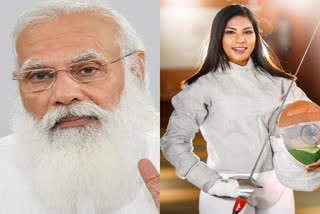 Pm Modi  प्रधानमंत्री नरेंद्र मोदी  टोक्यो ओलंपिक  PM मोदी ने भवानी देवी से कहा  pm modi told bhavani devi  भारतीय तलवारबाज  भवानी देवी