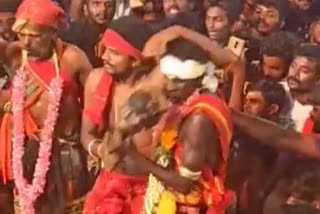 Tenkasi news  Samiyattam video Viral  സാമിയാട്ടം  തലയോട്ടി  വൈറൽ വീഡിയോ