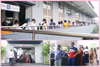 Long lines to enter Delhi Metro, gate number 2 opened at Govindpuri metro station