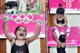 Tokyo 2020  India in Olympics  Mirabai Chanu  Olympics  Olympics 2020  Viral Video  नन्हीं नकलची पर आया Mirabai Chanu को प्यार  So cute Just love This