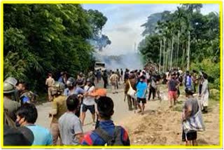 Assam-Mijoram Border Incident Reaction By Raijor Dal At Jania, Barpeta District