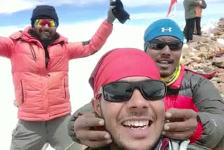 Mohammad Nursarif Nawaz Touch The Pick of Mount Yunam in Himachal Pradesh