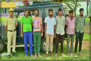 Halebidu police arrested goods vehicle thieves