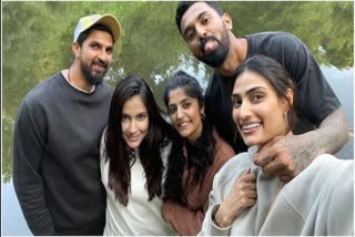 Athiya Shetty poses with rumoured boyfriend KL Rahul in England