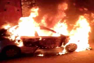 fire in car in kota,  kota latest news