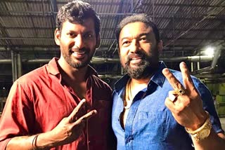 baburaj post about new movie titled vishal 31  വിശാലിനൊപ്പം ബാബുരാജ്  ബാബുരാജ്  വിശാൽ  baburaj  vishal  vishal 31  ഡിംപിൾ ഹയതി