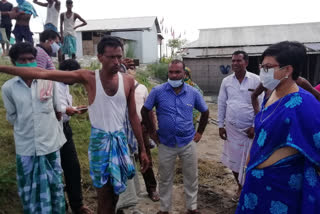 Circle Officer visits erosion affected Area in Kalgachia