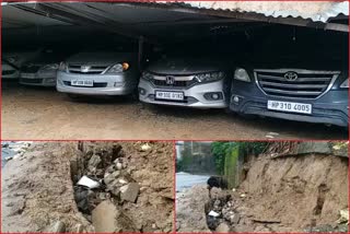 several-vehicales-damaged-due-to-wall-collapses-in-mandi-district-of-himachal