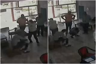 स्कूल डायरेक्टर,  सीसीटीवा में कैद , छात्रों की पिटाई,  सीसीटीवी फुटेज , चूरू समाचार , school director,  Caught in CCTV , students beating,  cctv footage,  Churu News