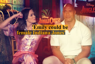 the rock on working with emily blunt